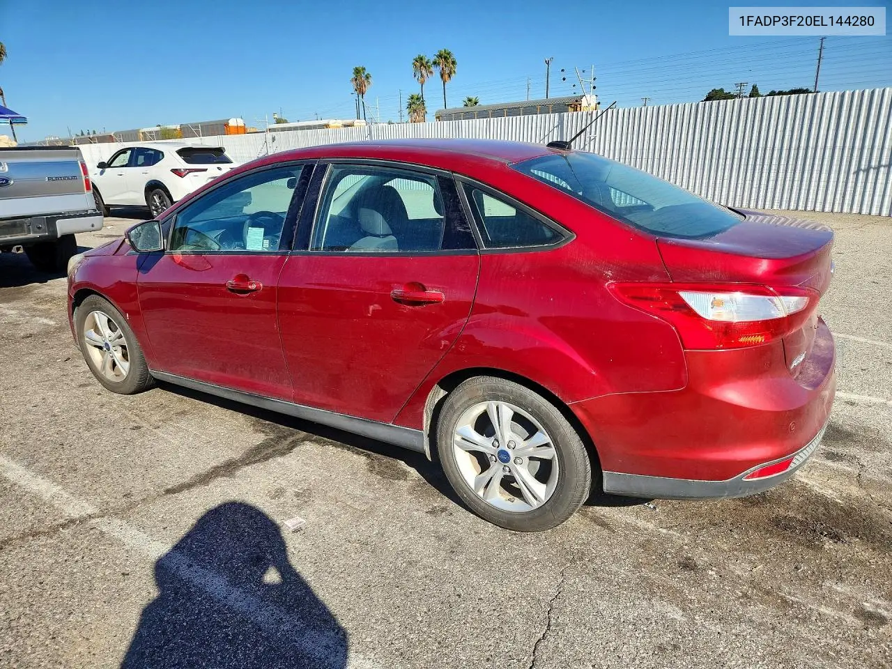 2014 FORD FOCUS VIN 1FADP3F20EL144280 — фото 2