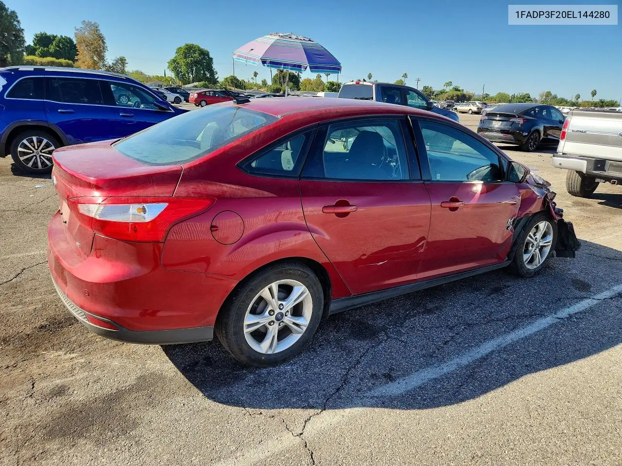 2014 FORD FOCUS VIN 1FADP3F20EL144280 — фото 3