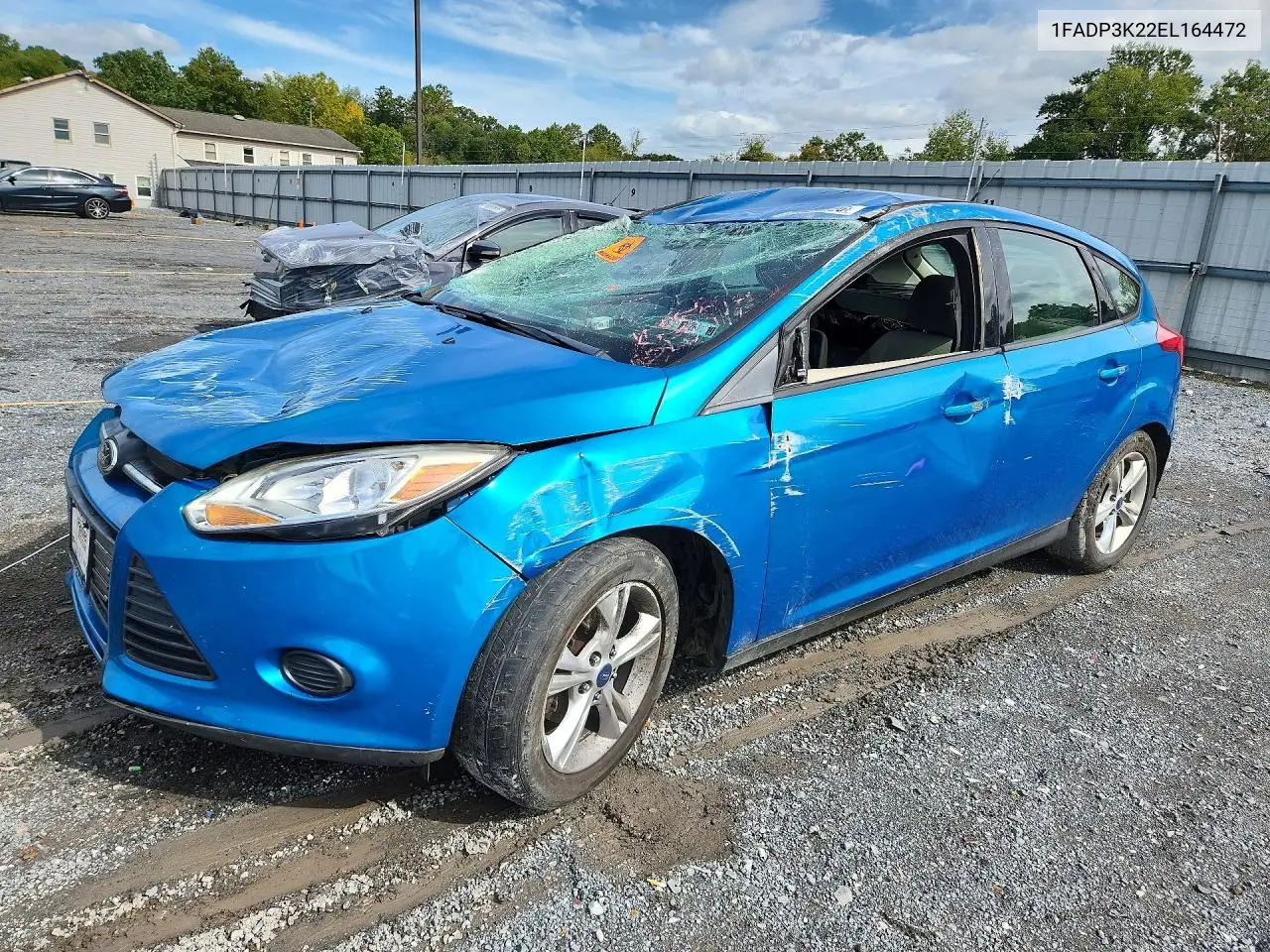 FORD FOCUS 2014, VIN 1FADP3K22EL164472