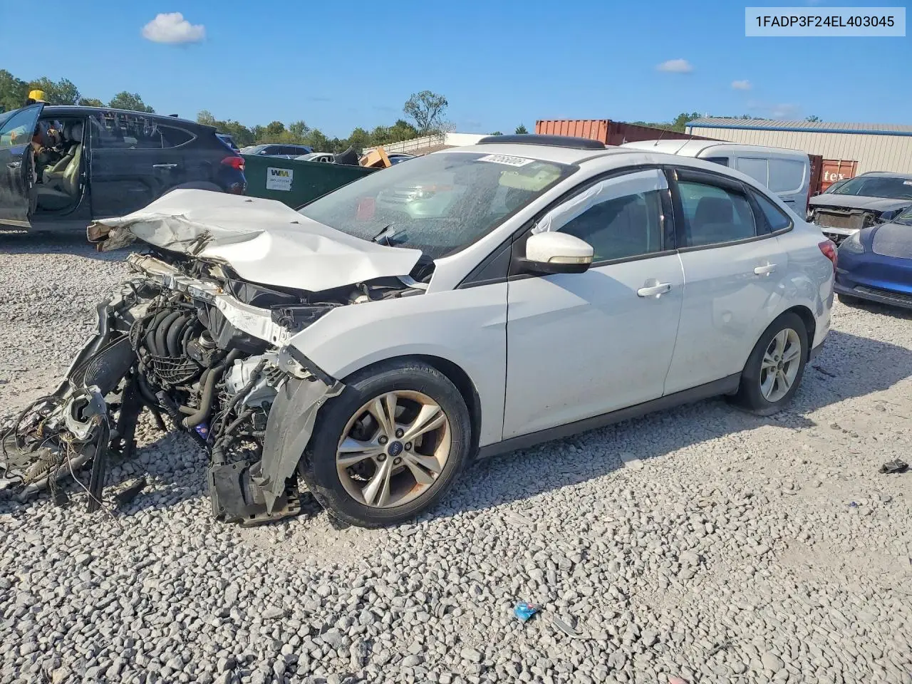 FORD FOCUS 2014, VIN 1FADP3F24EL403045