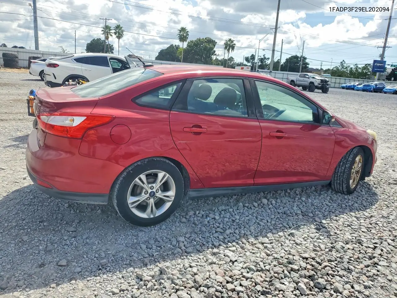2014 FORD FOCUS VIN 1FADP3F29EL202094 — фото 3