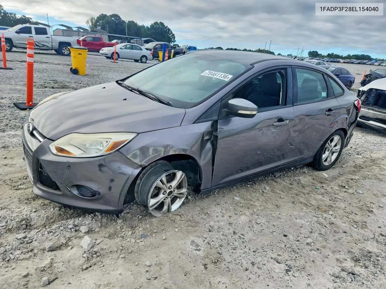 FORD FOCUS 2014, VIN 1FADP3F28EL154040
