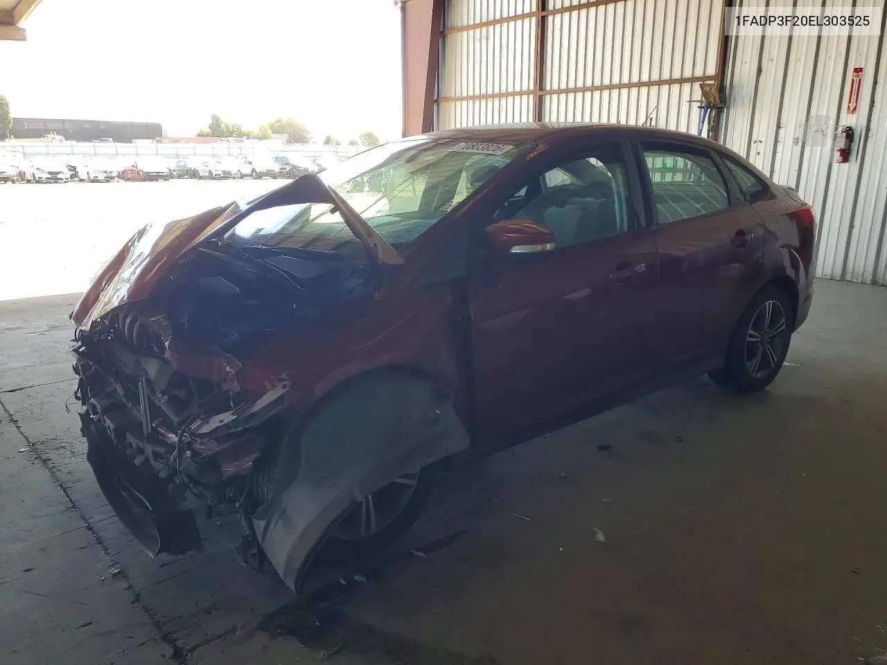 FORD FOCUS 2014, VIN 1FADP3F20EL303525