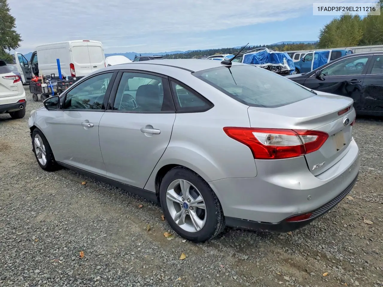 2014 FORD FOCUS VIN 1FADP3F29EL211216 — фото 2