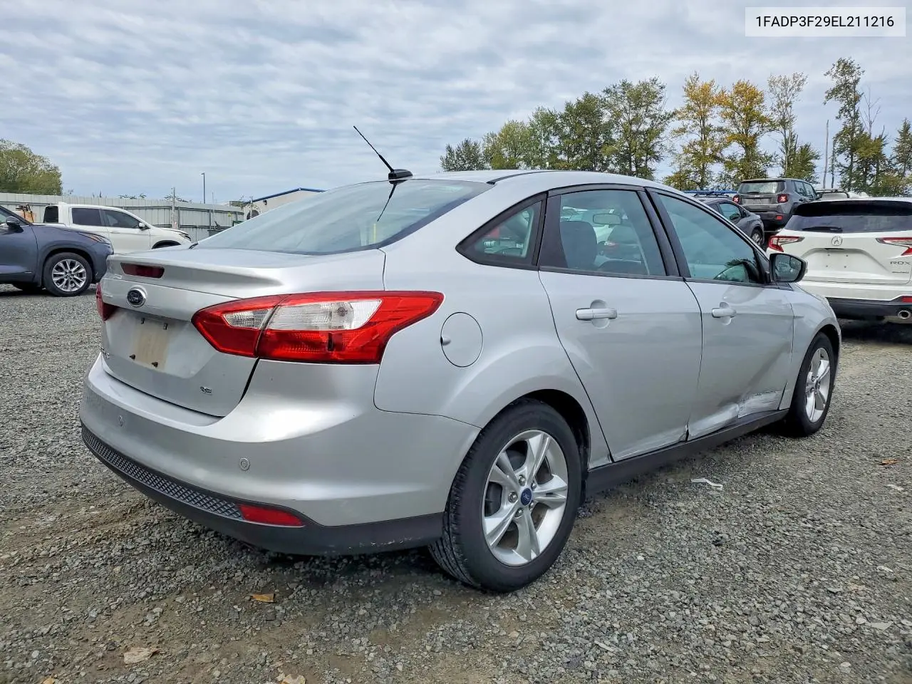 2014 FORD FOCUS VIN 1FADP3F29EL211216 — фото 3