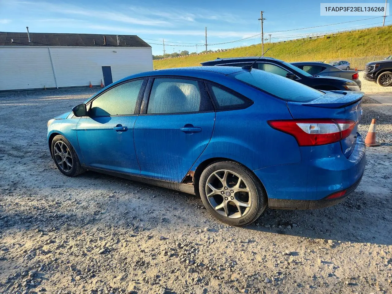 2014 FORD FOCUS VIN 1FADP3F23EL136268 — фото 2