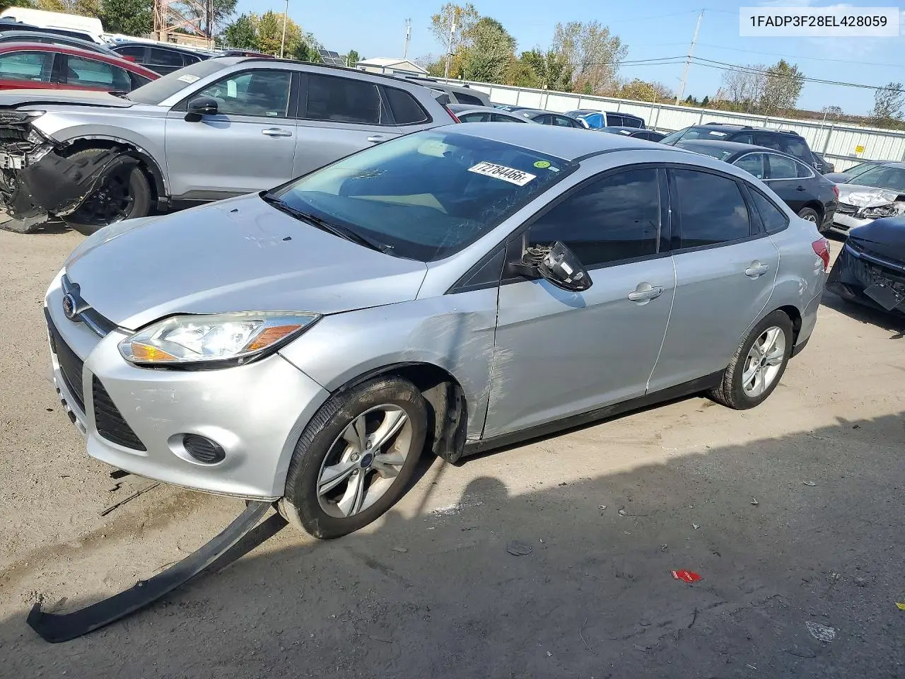 FORD FOCUS 2014, VIN 1FADP3F28EL428059