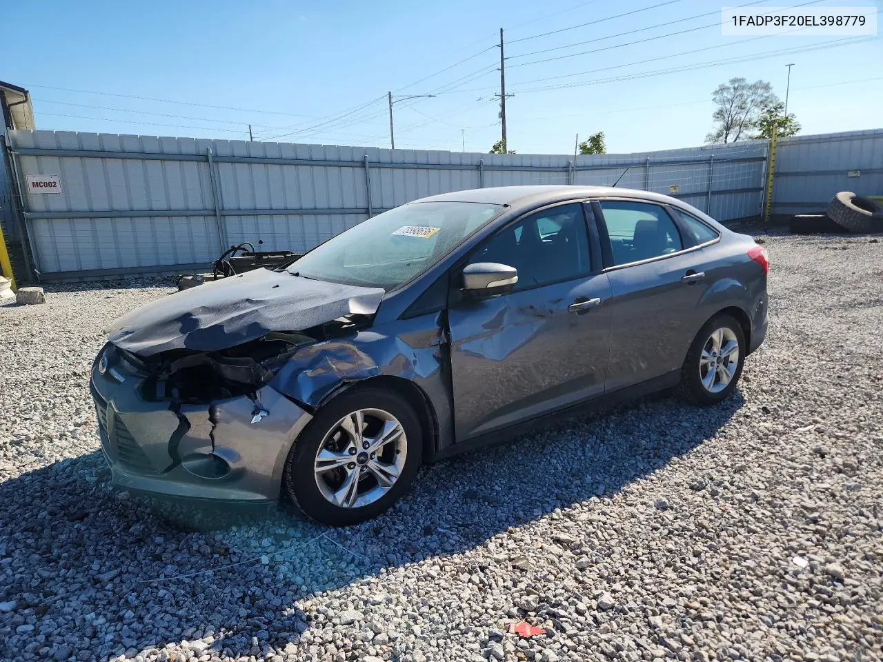 FORD FOCUS 2014, VIN 1FADP3F20EL398779