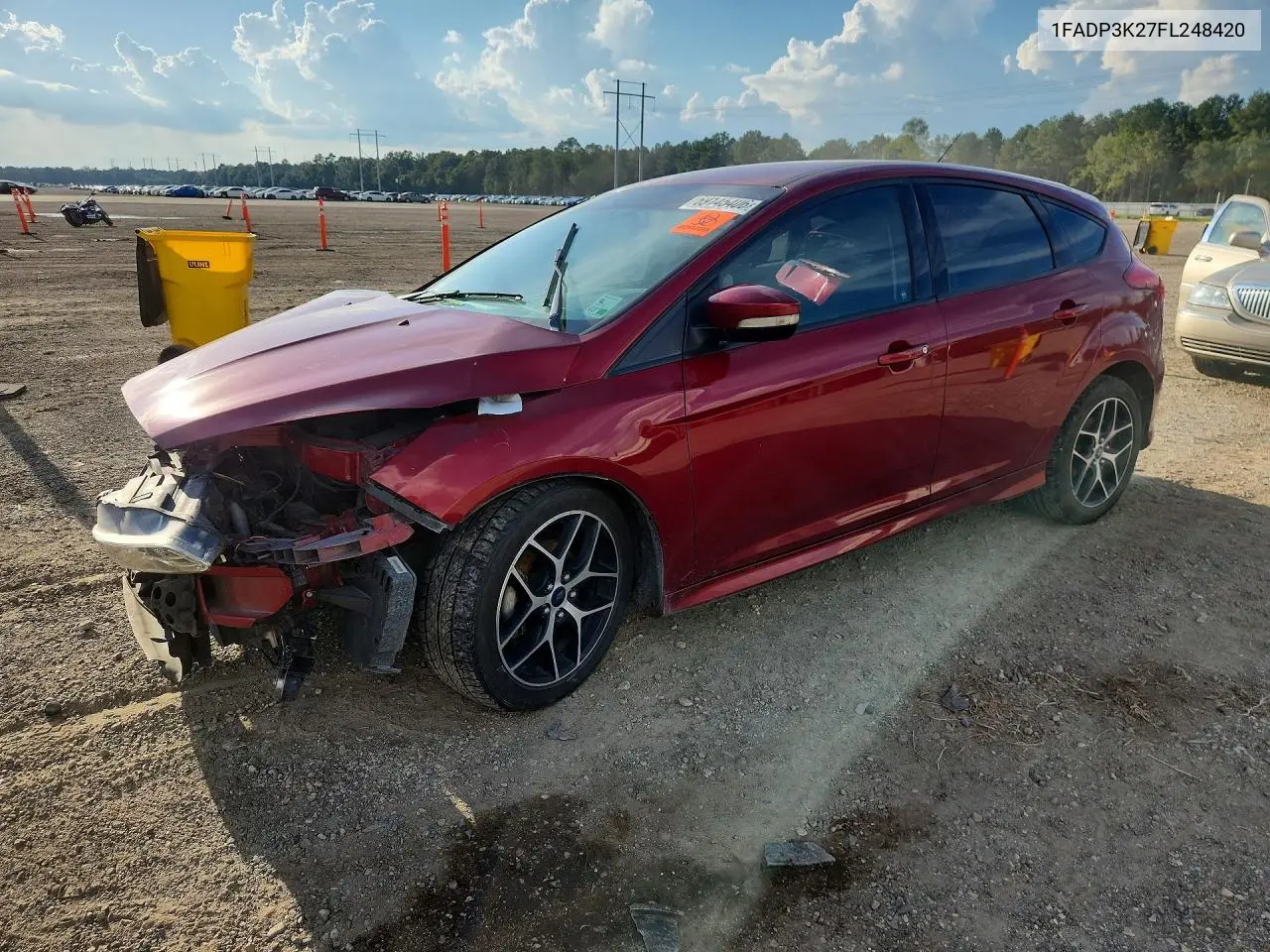 FORD FOCUS 2015, VIN 1FADP3K27FL248420