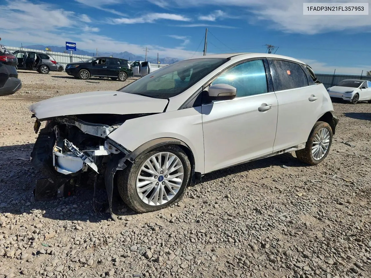 FORD FOCUS 2015, VIN 1FADP3N21FL357953