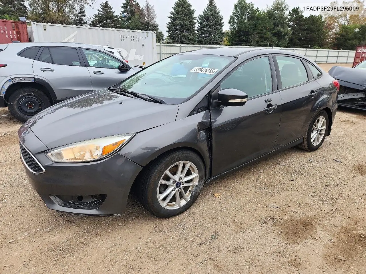 FORD FOCUS 2015, VIN 1FADP3F29FL296009