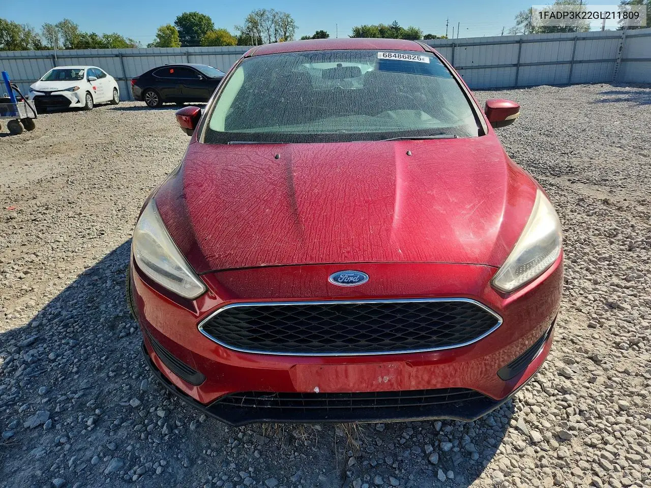 2016 FORD FOCUS VIN 1FADP3K22GL211809 — фото 5