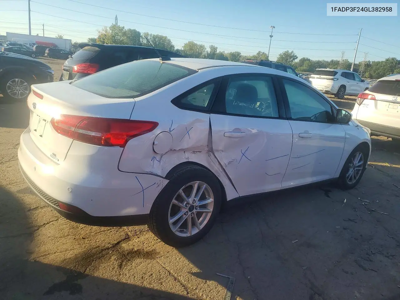 2016 FORD FOCUS VIN 1FADP3F24GL382958 — фото 3