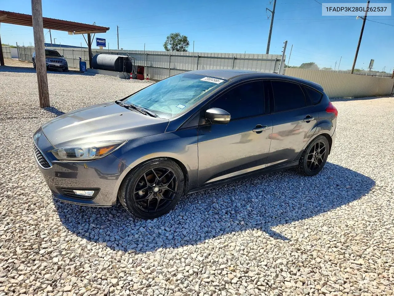 FORD FOCUS 2016, VIN 1FADP3K28GL262537