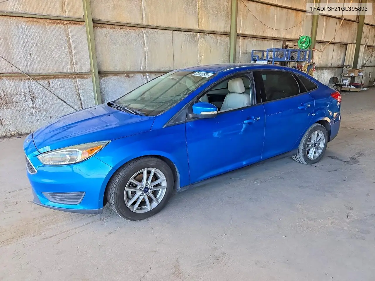 FORD FOCUS 2016, VIN 1FADP3F21GL395893