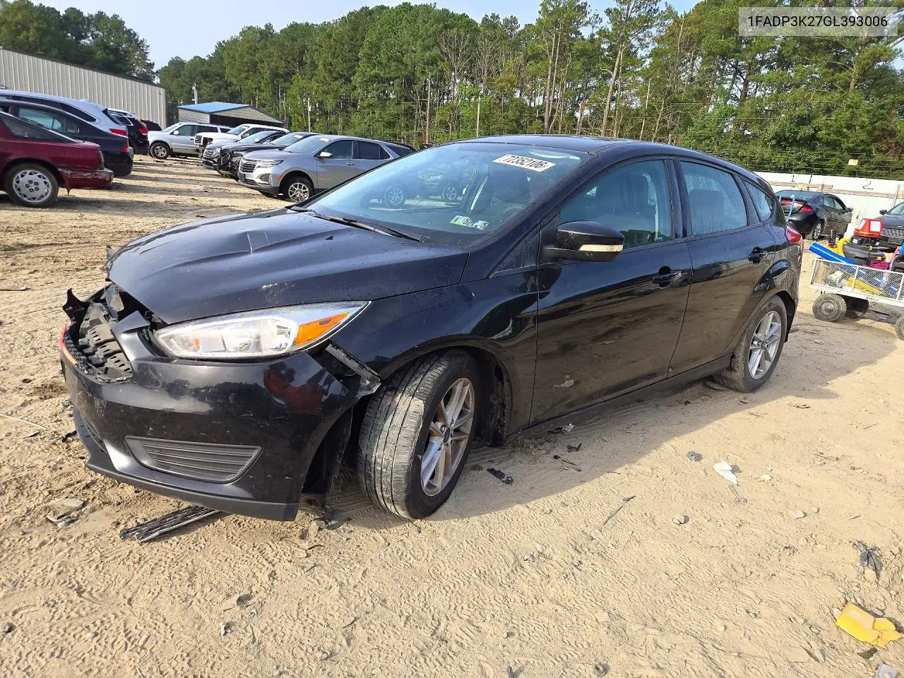 FORD FOCUS 2016, VIN 1FADP3K27GL393006