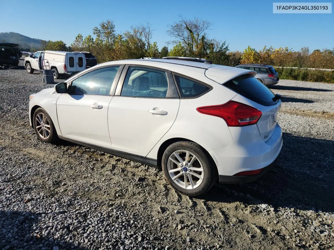 2016 FORD FOCUS VIN 1FADP3K24GL350193 — фото 2