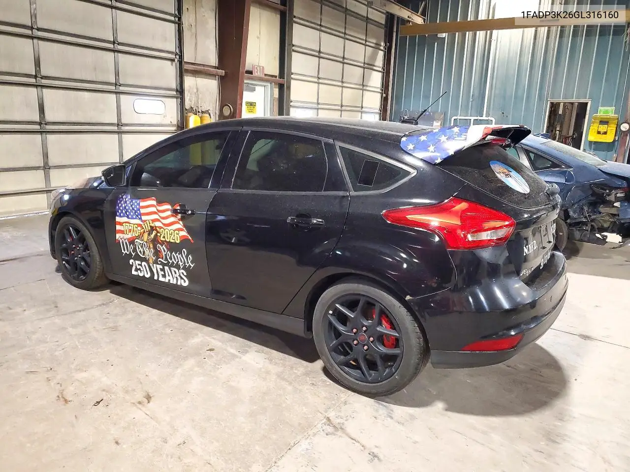 2016 FORD FOCUS VIN 1FADP3K26GL316160 — фото 2