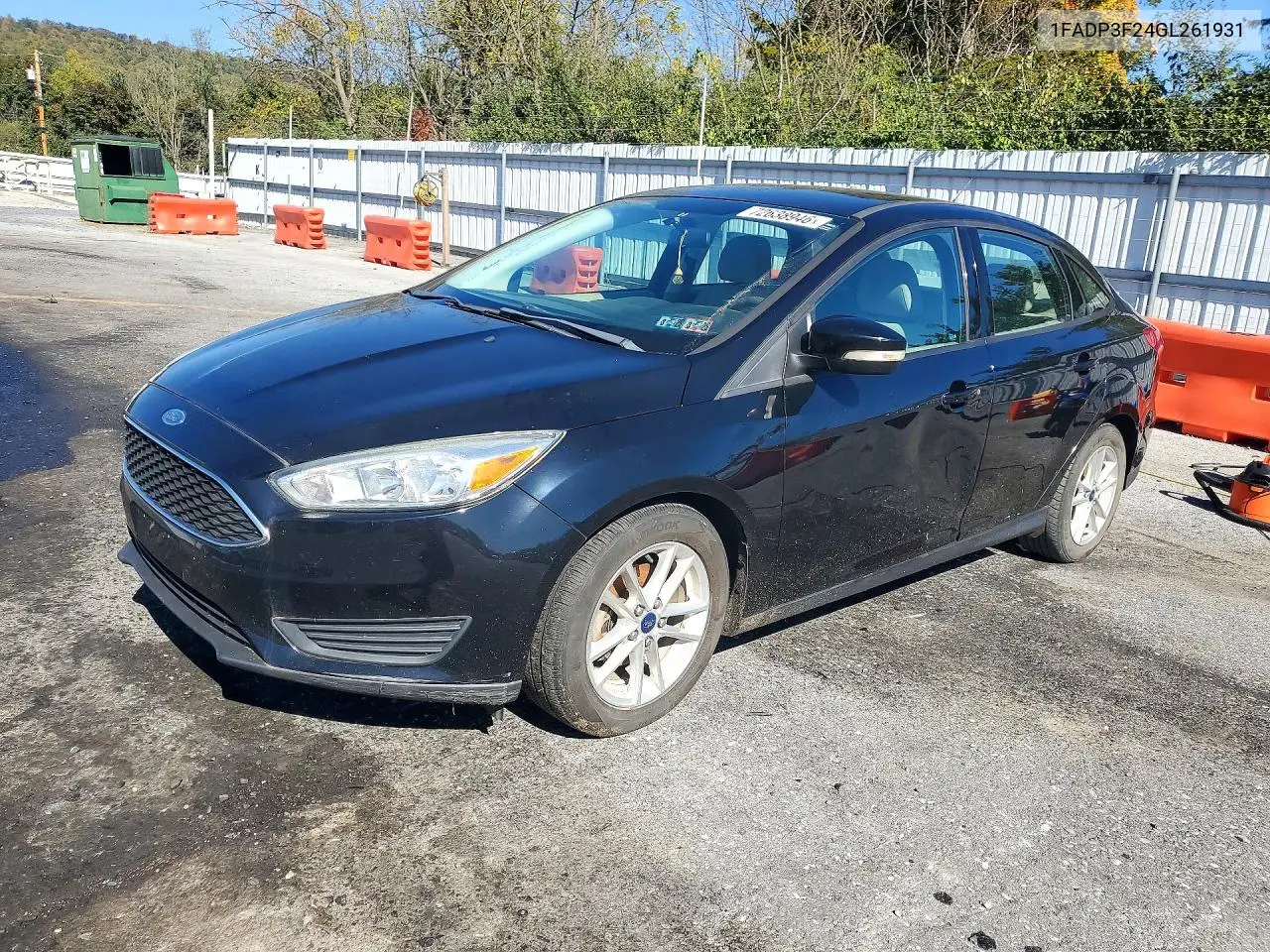 FORD FOCUS 2016, VIN 1FADP3F24GL261931