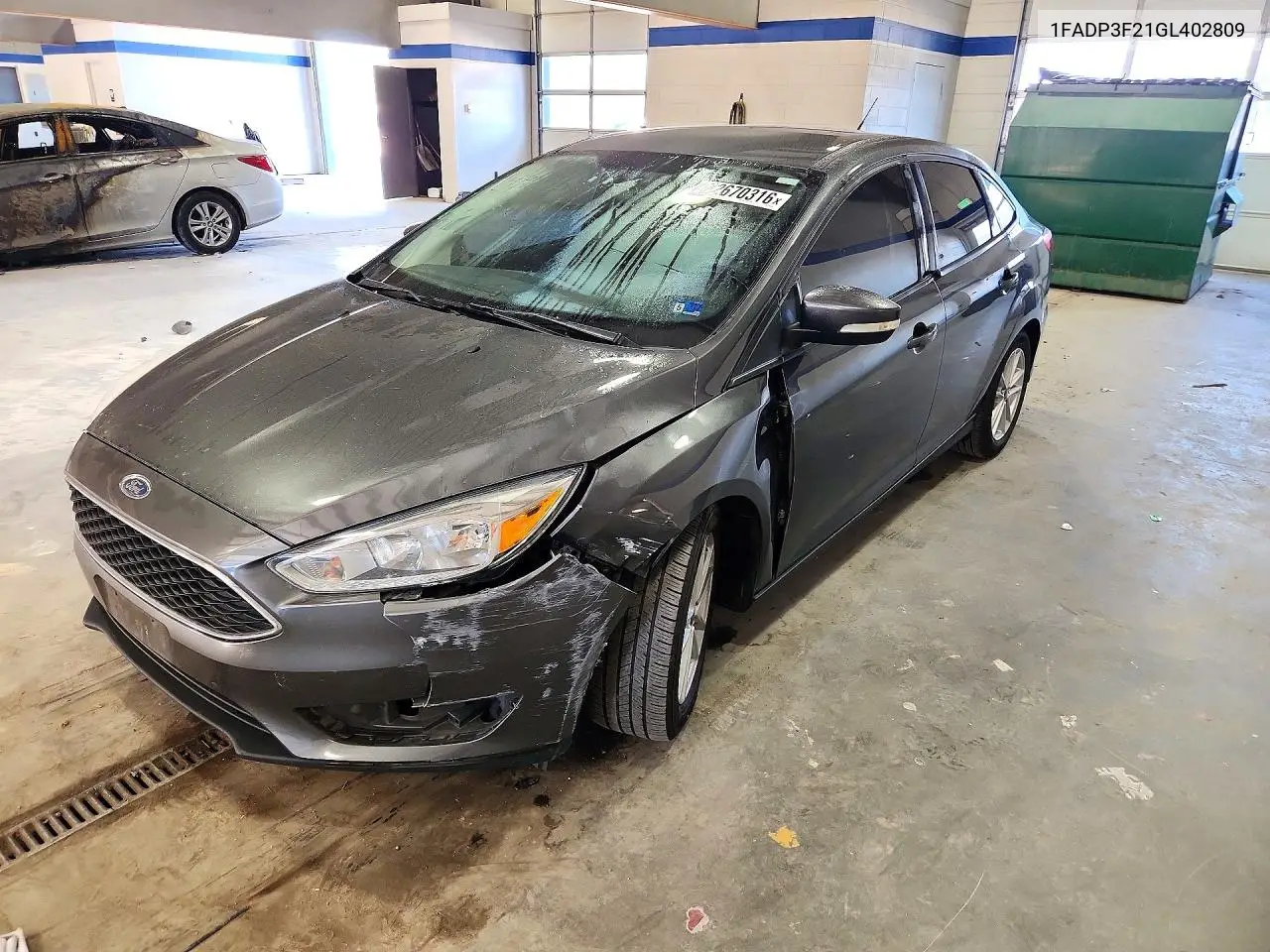 FORD FOCUS 2016, VIN 1FADP3F21GL402809