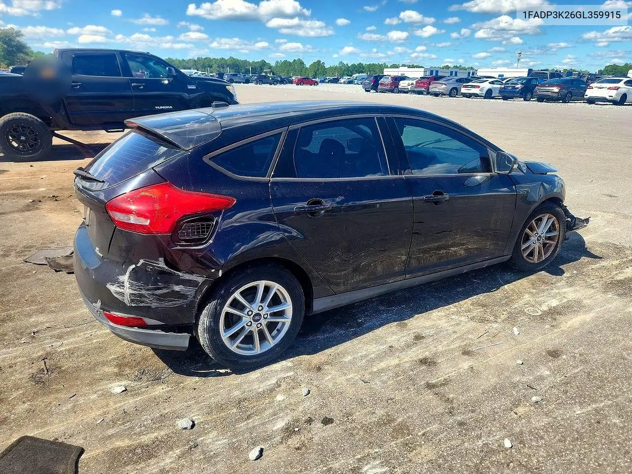2016 FORD FOCUS VIN 1FADP3K26GL359915 — фото 3