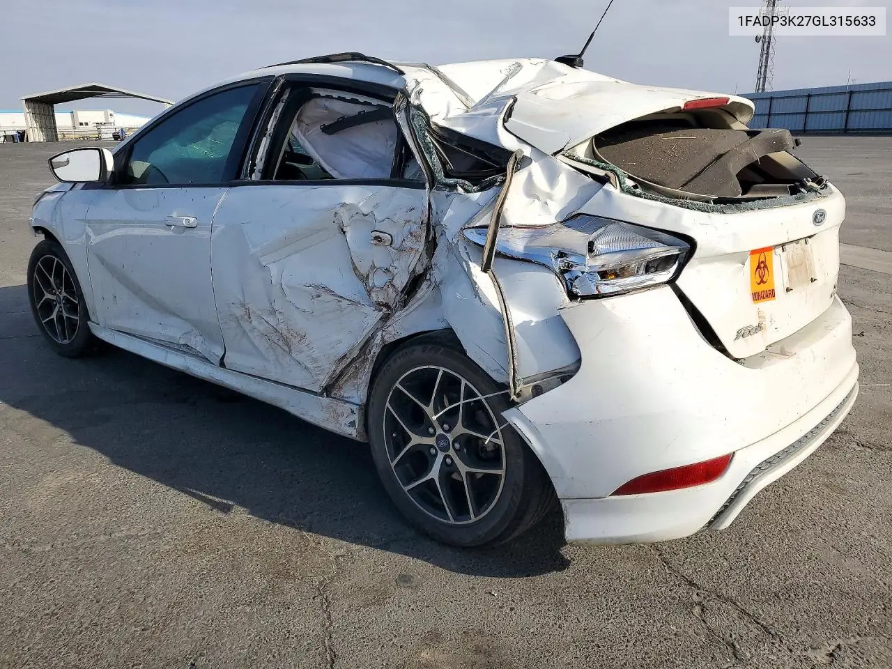2016 FORD FOCUS VIN 1FADP3K27GL315633 — фото 2