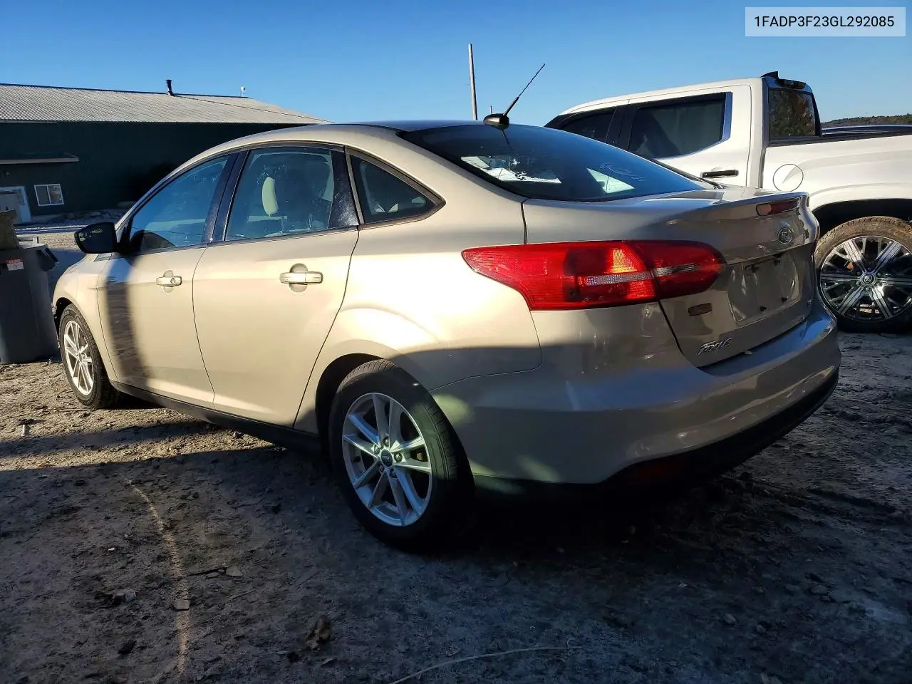 2016 FORD FOCUS VIN 1FADP3F23GL292085 — фото 2