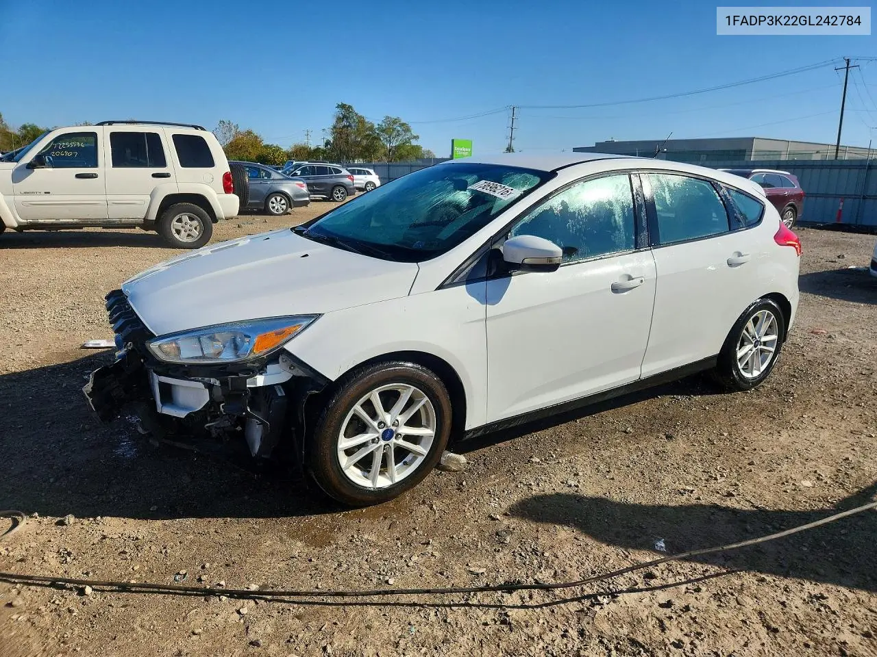 FORD FOCUS 2016, VIN 1FADP3K22GL242784