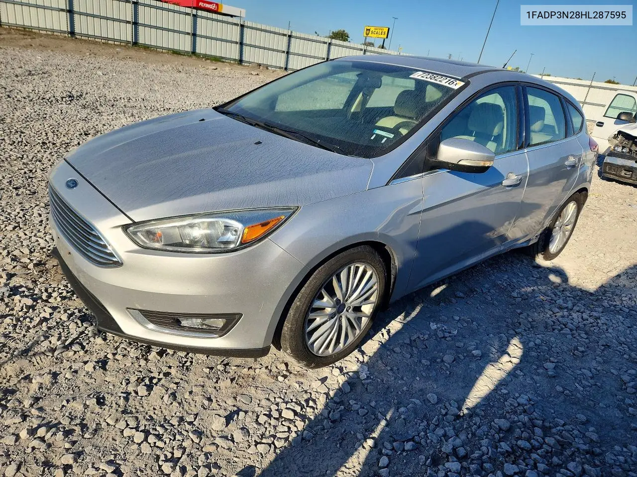 FORD FOCUS 2017, VIN 1FADP3N28HL287595