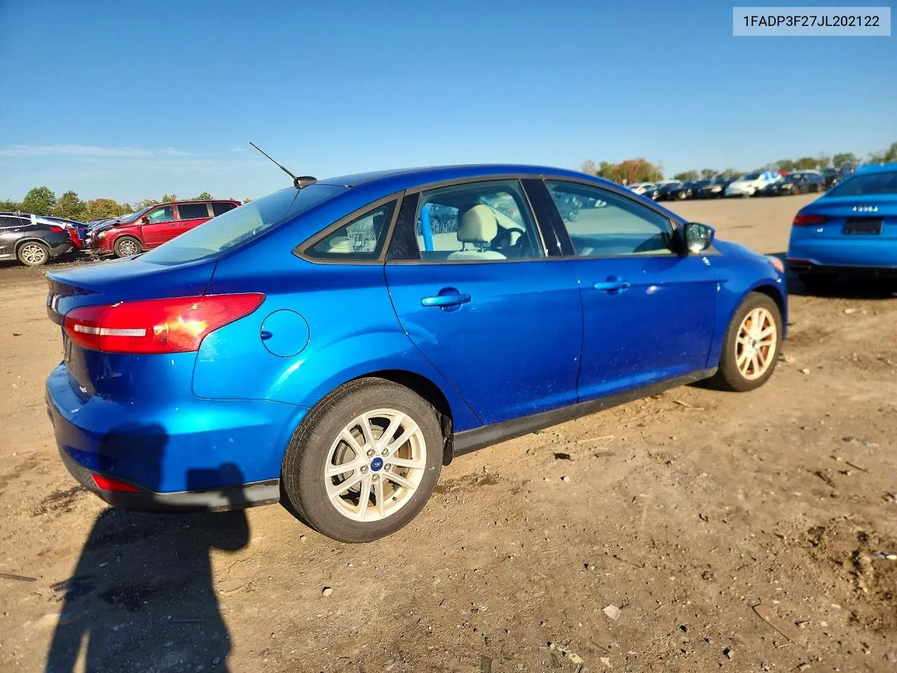 2018 FORD FOCUS VIN 1FADP3F27JL202122 — фото 3