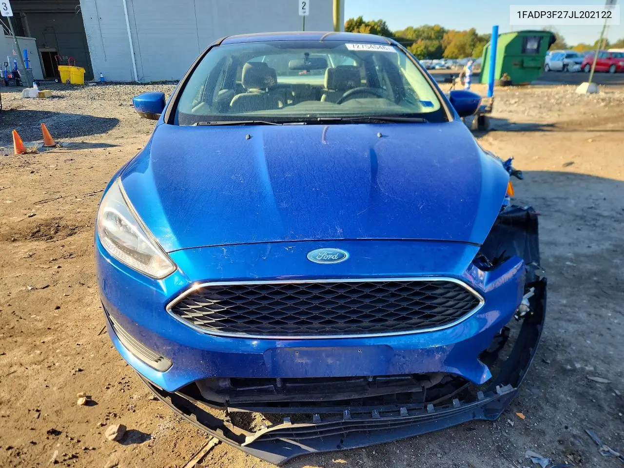2018 FORD FOCUS VIN 1FADP3F27JL202122 — фото 5
