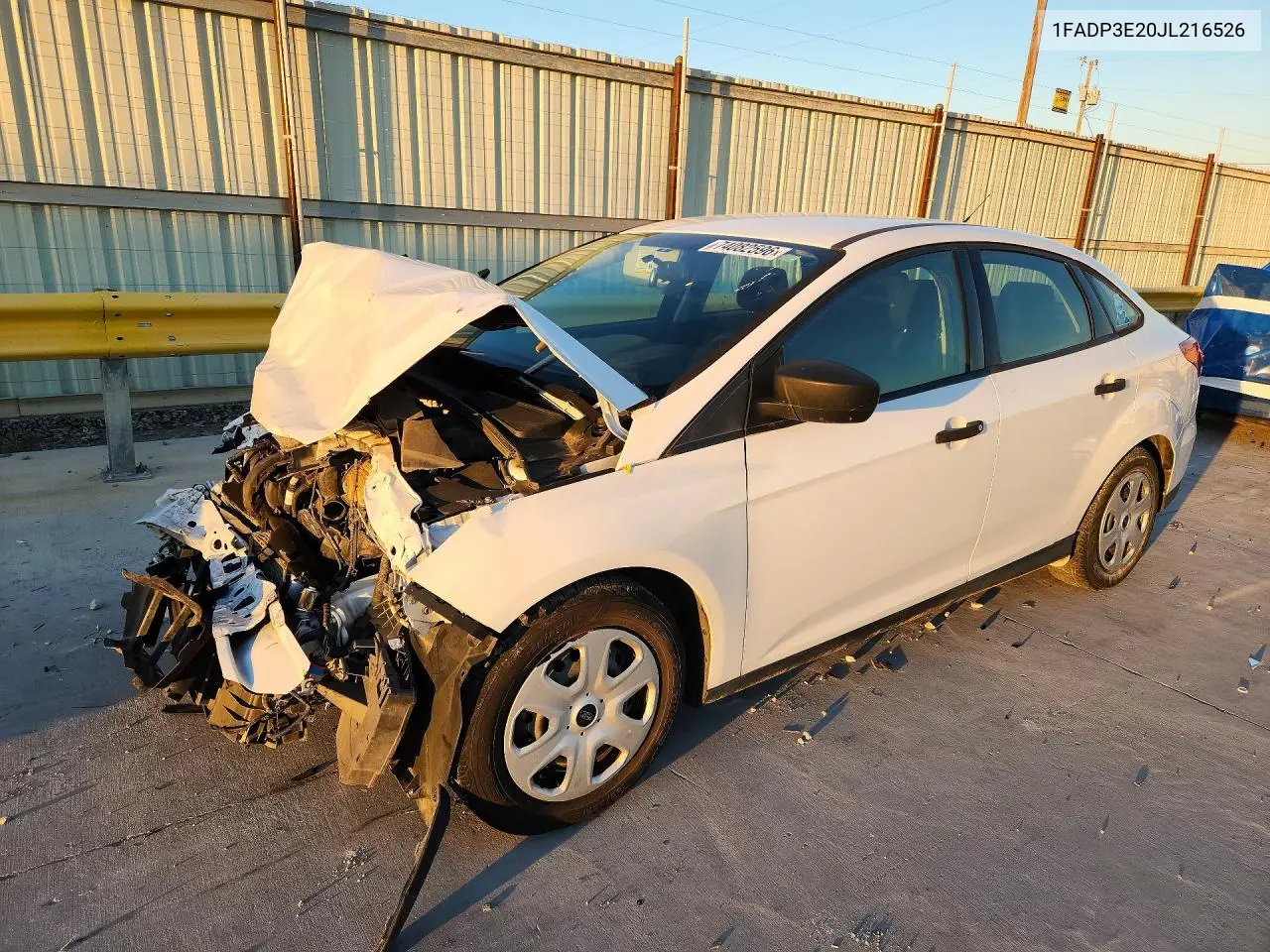 FORD FOCUS 2018, VIN 1FADP3E20JL216526