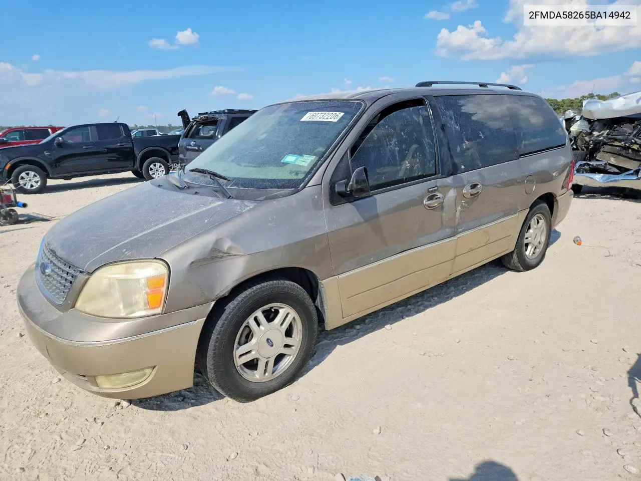 FORD FREESTAR 2005, VIN 2FMDA58265BA14942