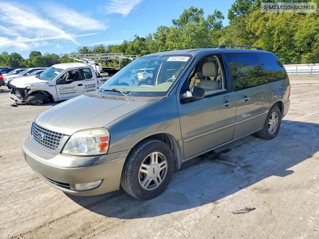 FORD FREESTAR 2006, VIN 2FMZA52226BA27915