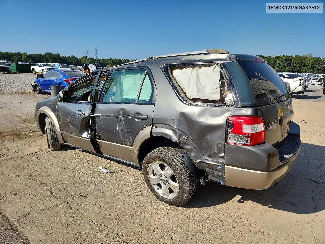 2006 FORD FREESTYLE VIN 1FMDK02196GA33513 — фото 2