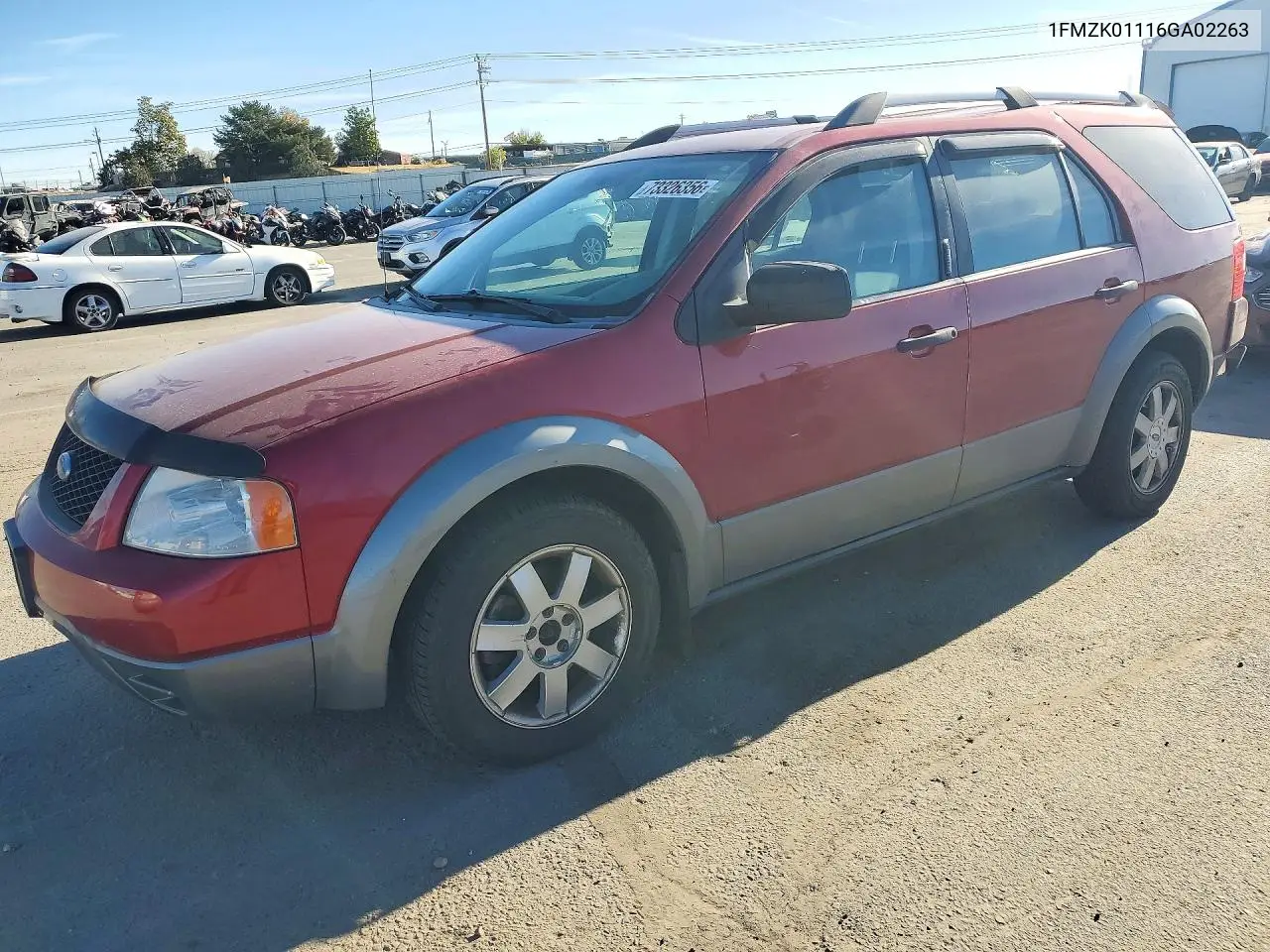 FORD FREESTYLE 2006, VIN 1FMZK01116GA02263