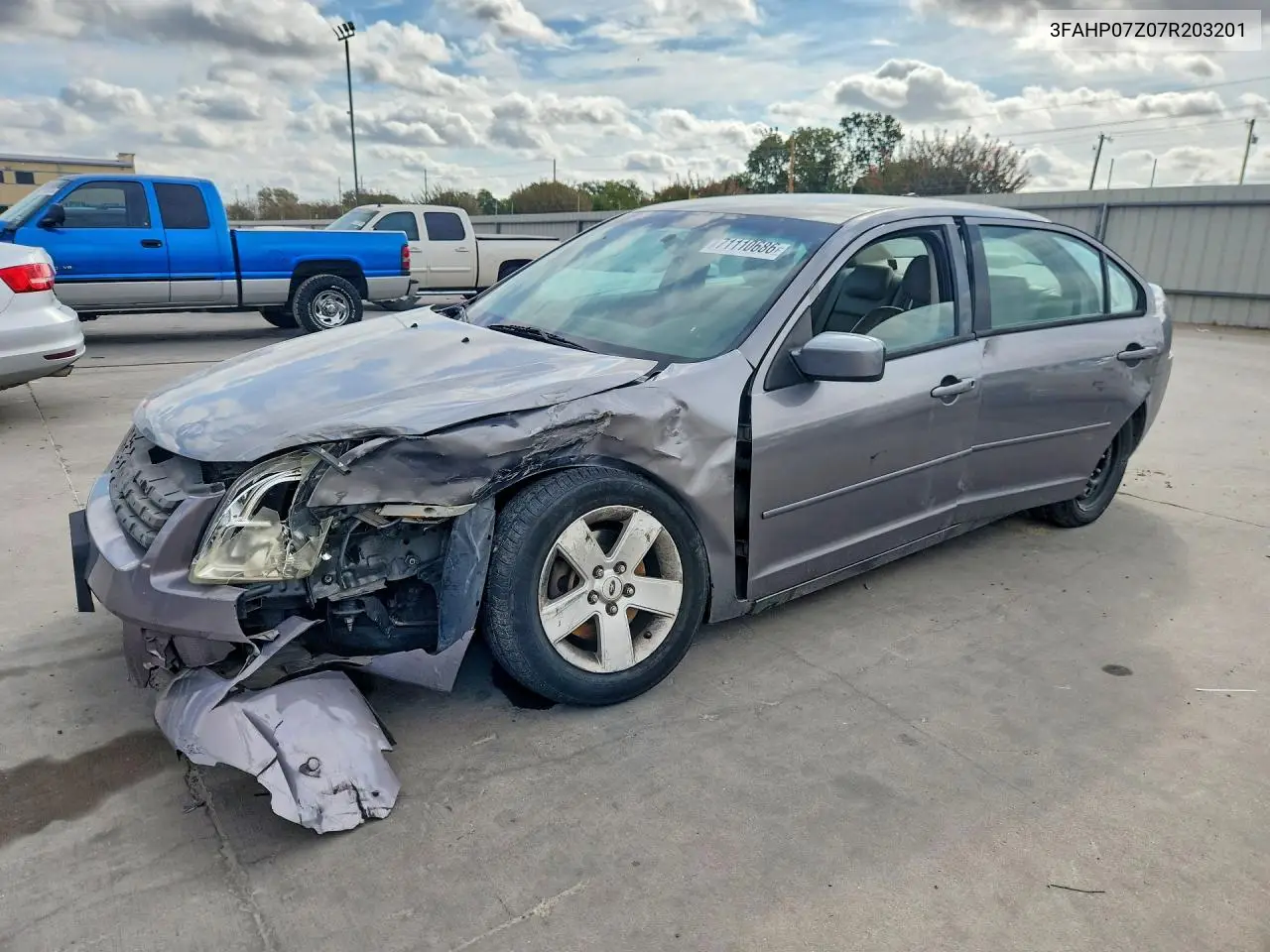 FORD FUSION 2007, VIN 3FAHP07Z07R203201