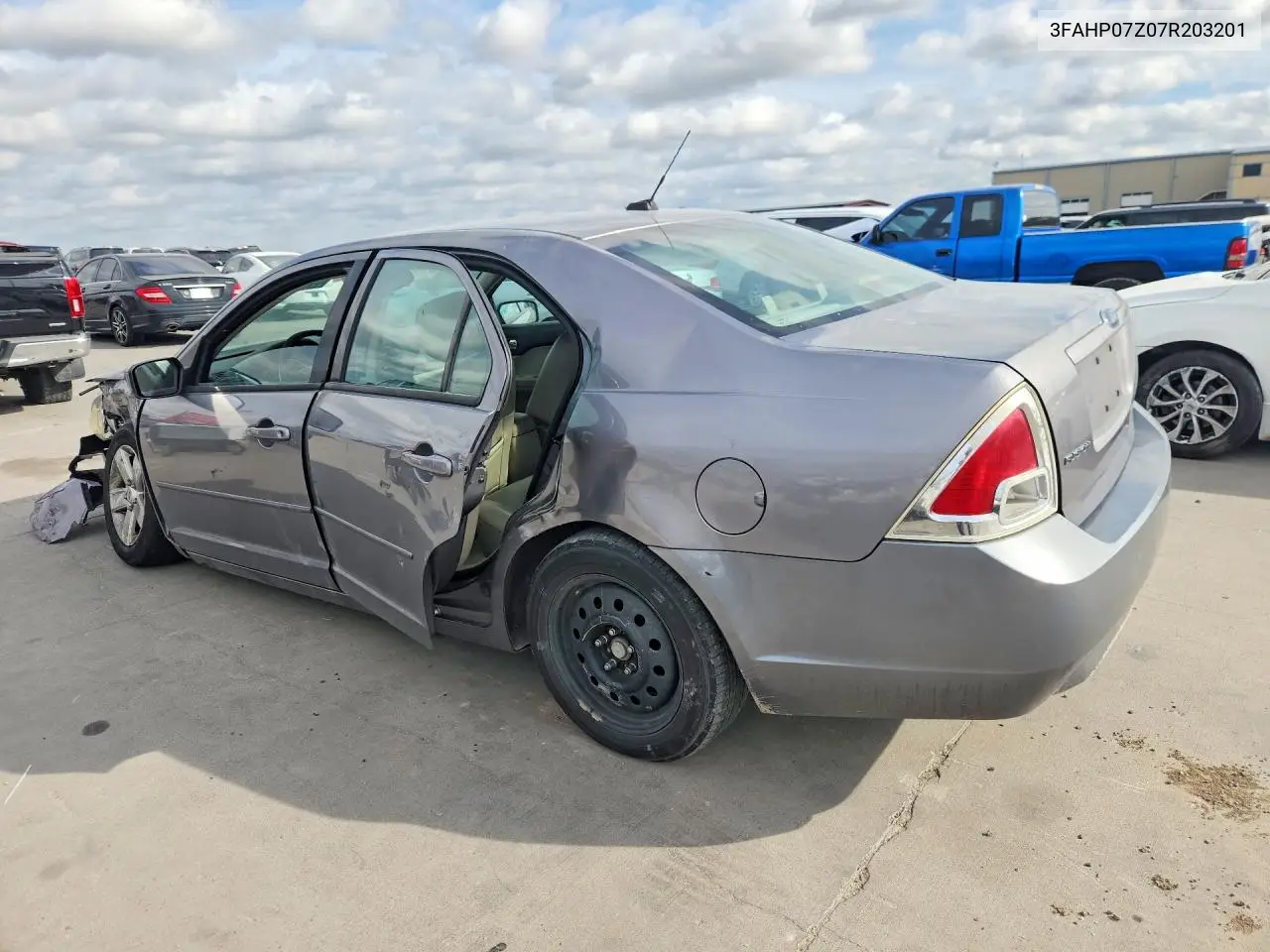 2007 FORD FUSION VIN 3FAHP07Z07R203201 — фото 2