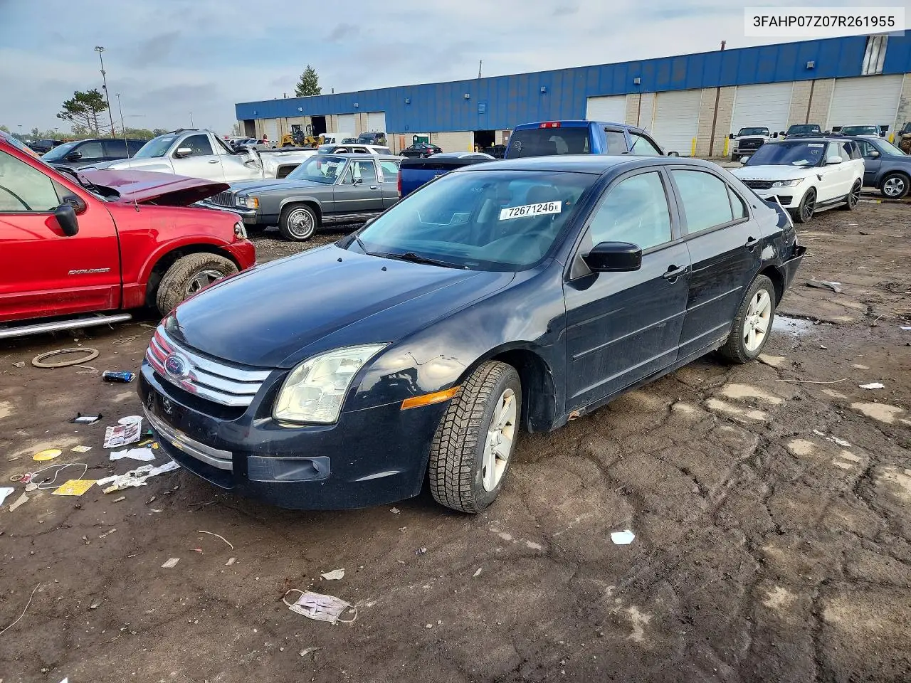 FORD FUSION 2007, VIN 3FAHP07Z07R261955