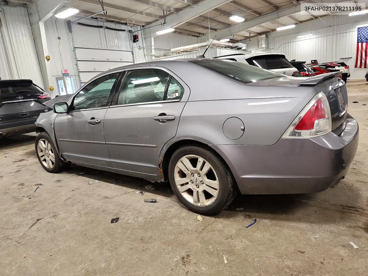 2007 FORD FUSION VIN 3FAHP02137R211195 — фото 2