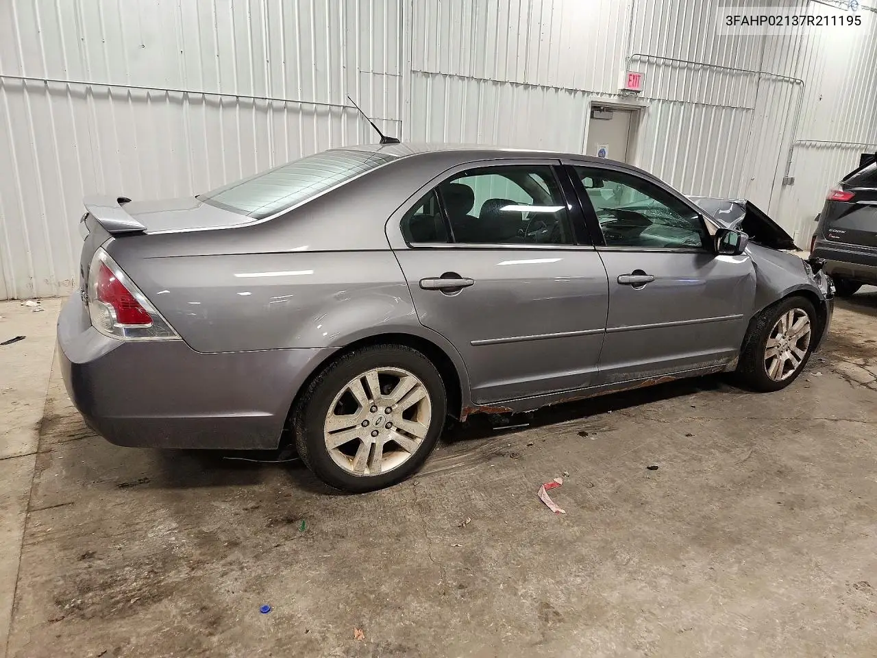 2007 FORD FUSION VIN 3FAHP02137R211195 — фото 3