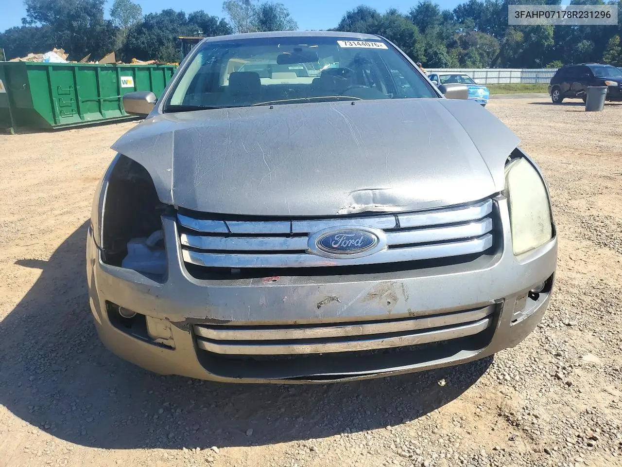 2008 FORD FUSION VIN 3FAHP07178R231296 — фото 5