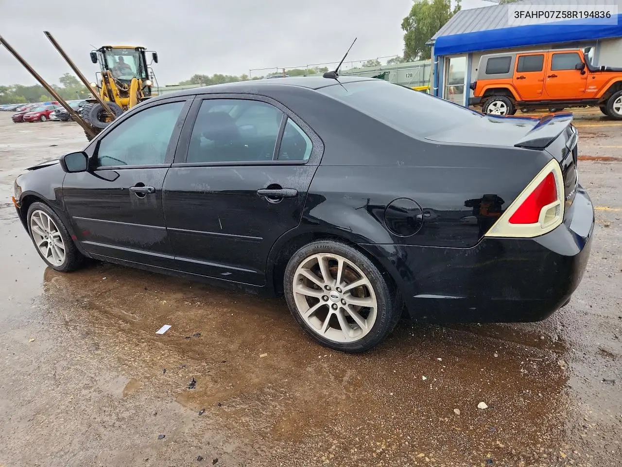 2008 FORD FUSION VIN 3FAHP07Z58R194836 — фото 2