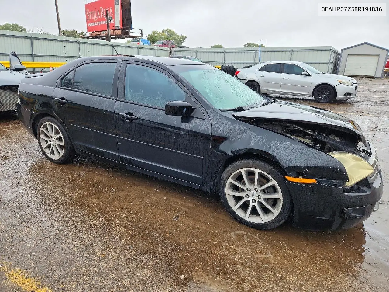 2008 FORD FUSION VIN 3FAHP07Z58R194836 — фото 4