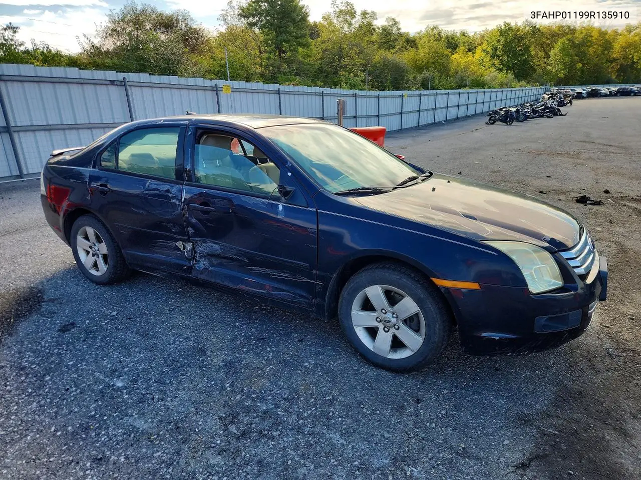 2009 FORD FUSION VIN 3FAHP01199R135910 — фото 4