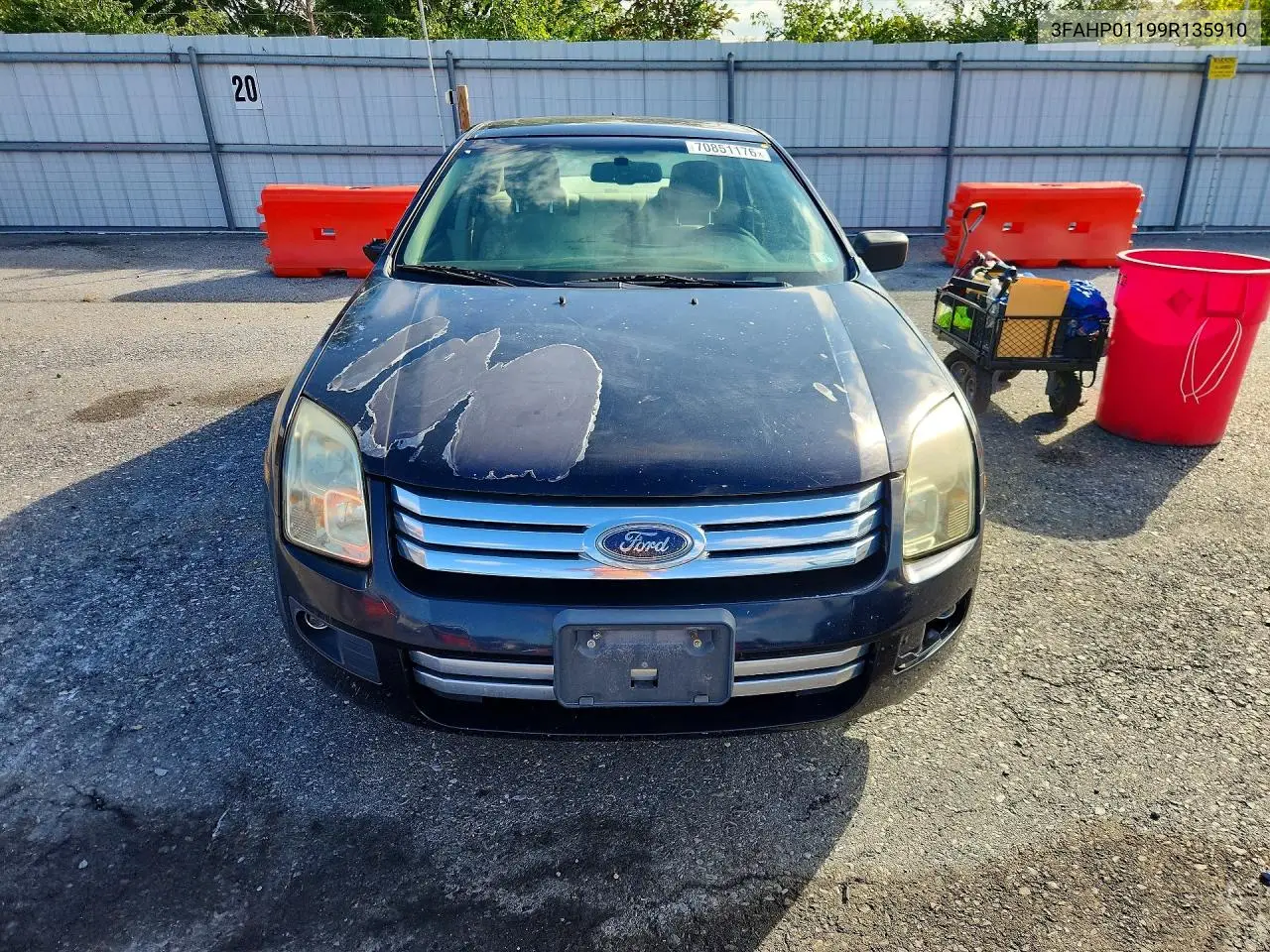 2009 FORD FUSION VIN 3FAHP01199R135910 — фото 5
