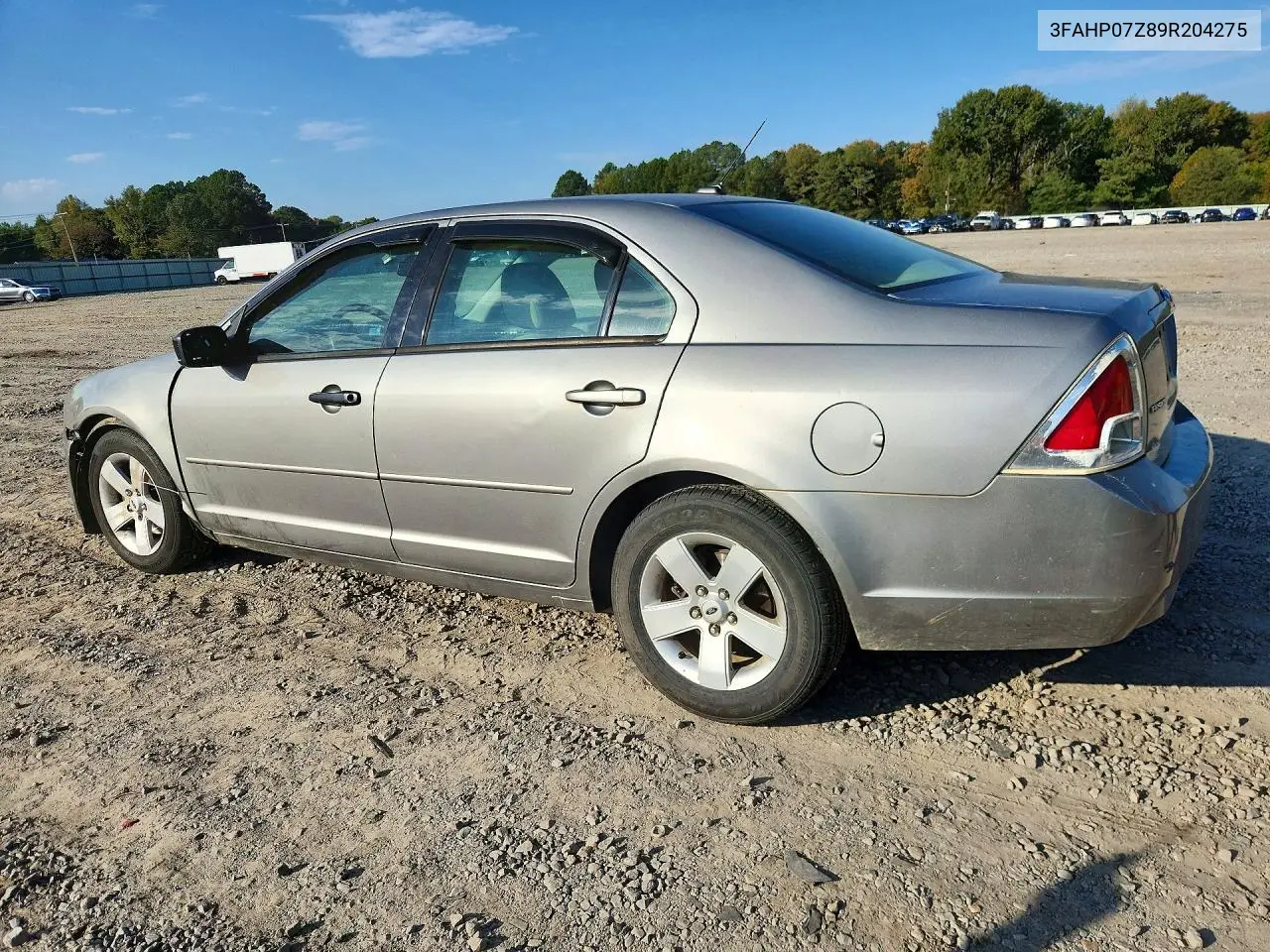 2009 FORD FUSION VIN 3FAHP07Z89R204275 — фото 2