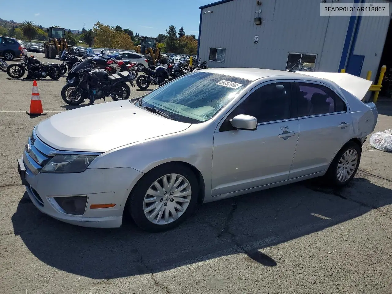 FORD FUSION 2010, VIN 3FADP0L31AR418867
