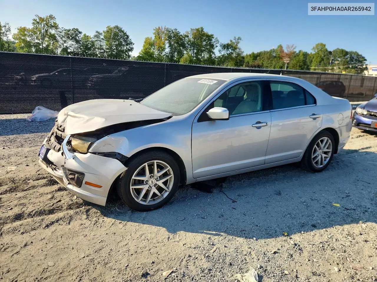 FORD FUSION 2010, VIN 3FAHP0HA0AR265942