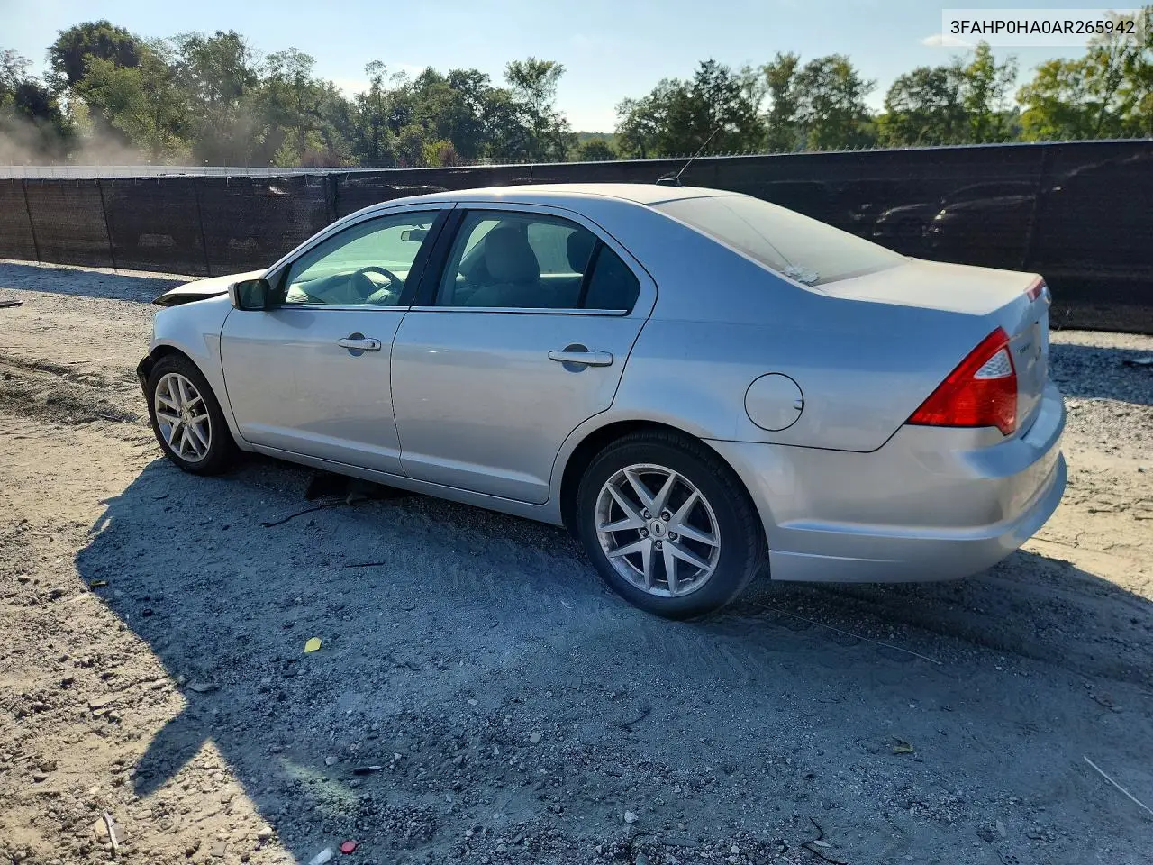 2010 FORD FUSION VIN 3FAHP0HA0AR265942 — фото 2